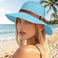 thumbnail image 7 of Sun Hat for Women Ndbuld Women's Wide Sun Hat Foldable Protection With Leather Belt For Beach Travel, 7 of 7