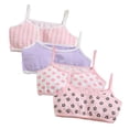 thumbnail image 2 of Wolled Girls Stretch Sports Bra for Kids Teens Cotton Training Bras with Adjustable Straps for 7-12Y, 2 of 8