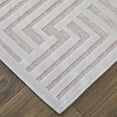 thumbnail image 5 of Feizy Saphir Mira Modern Geometric, Pink/White, 2'6" x 8' Runner Sheen Fade Resistant Mid-Century Modern Design Carpet for Living Dining Bed Room, 5 of 9