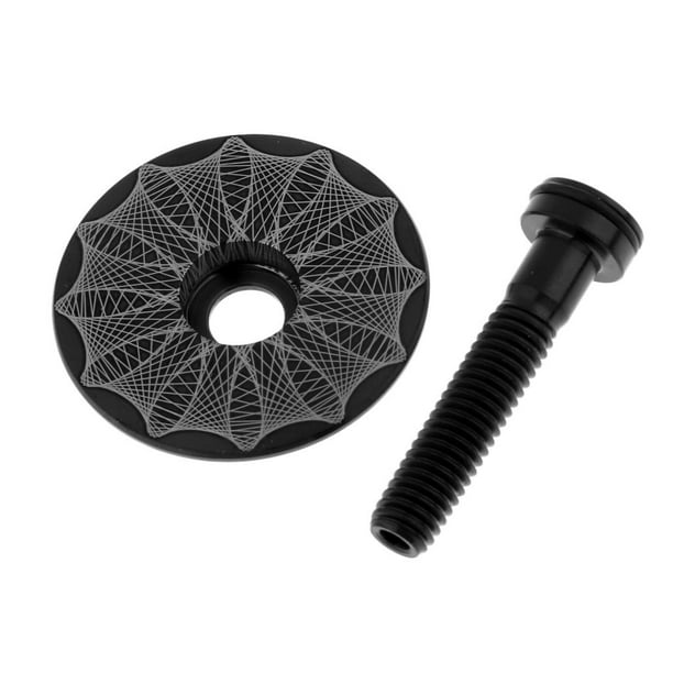 Tapas de dirección de titanio para bicicleta de carretera, protección de la cubierta superior del vástago Cielo negro