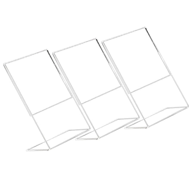 OULII 3Pcs Rack Sign Holder Transparent Card Display for Store Use