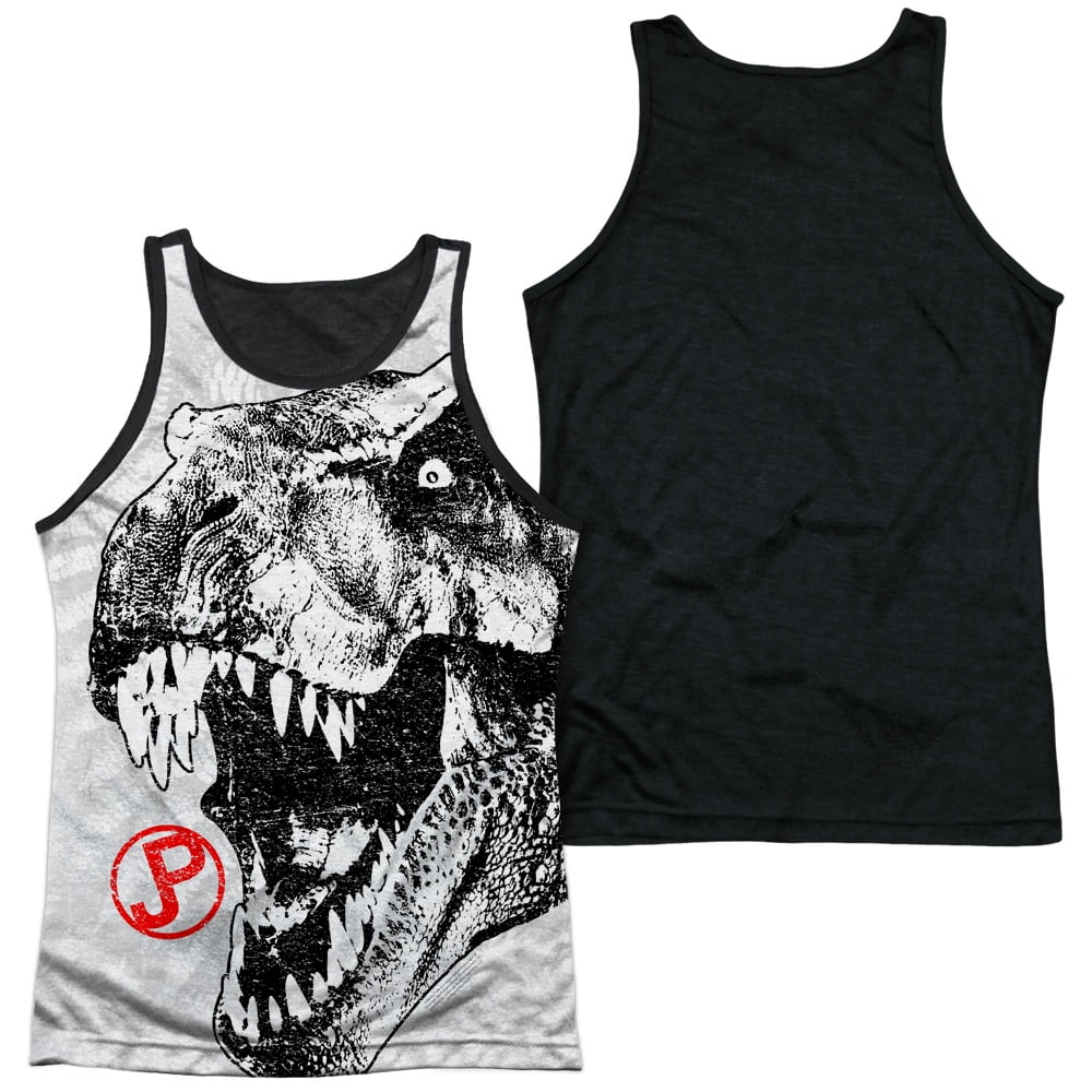 Jurassic Park Movie RETRO REX Logo Licensed Adult Tank Top All Sizes