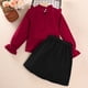 thumbnail image 4 of Jumpingount Conjuntos de ropa Traje de primavera y otoño Ropa para niños Disfraces Ahuecados Volantes Malla Tops corta decorada conjuntos de ropa 140cm-9Y, 4 of 6