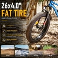 thumbnail image 5 of AMYET EB26 Electric Bike for Adults, Peak 1500W 48V 15Ah, 26" Fat Tire Ebike, E-Mountain Bicycle, UL2849, 5 of 13