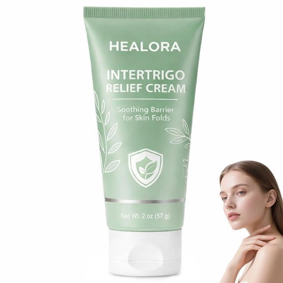 Healora Intertrigo Cream – Skin Fold Care & Chafing Support with Zinc Oxide, Undecylenic Acid, Witch Hazel & Tea Tree Oil – Non-Greasy Daily Comfort for Friction-Prone Areas (1PCS)