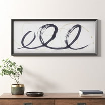 Madison Park Abstract Ambit Contrast Black Framed Graphic Wall Art in Black