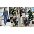 thumbnail image 6 of Shine Up Women 2 Piece Lounge Sets Striped Jogger Sets Fall Outfits Loose Sweatsuits with Pockets, 6 of 9