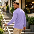 thumbnail image 4 of FOPSUFGWFO Men's Vintage V-Neck T-Shirt Breathable Daily Wear Viking Gothic Sweatshirts Casual Long Sleeve Lightweight Blouses 3XL, 4 of 6