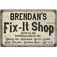 thumbnail image 1 of BRENDAN'S Fix-It Shop Sign Grandpa Dad Wall Decor Gift 8x12 Metal 208120006485, 1 of 1