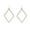 Rose Gold, variant on Polished Hammered Rhomboid Geometric Frame Hollow Drop Earrings Women Jewelry