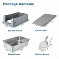 thumbnail image 2 of Jumbo Cat Litter Box Stainless Steel - Extra Large Open Top for Big Cats, High Sides Reduce Scatter, Non Stick & Leak Proof, Easy Clean w/Scoop & Mat, 2 of 7