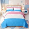thumbnail image 2 of Erosebridal Minimalist Stripe Quilt King,Mid-Century Lines King Coverlet Set,3pcs,1 Bedspread and 2 Pillowcases, 2 of 7