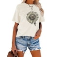 thumbnail image 2 of Anbech Sunflower Shirts for Women Graphic Tee Ladies Patriotic Tee Shirt Christian Top Short Sleeve, 2 of 8