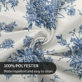 thumbnail image 6 of Vintage Flower Round Tablecloth 60 Inch Beige and Blue Floral Decorative Table Cloth Spring Summer Cover Farmhouse For Holiday Parties Dining Living Room Kitchen Decor, 6 of 6