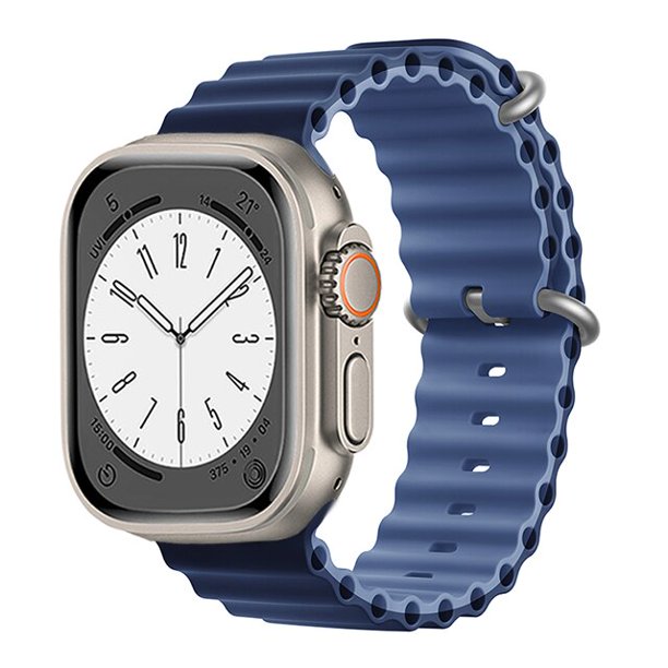 Correa Ocean para Apple watch band 49mm 45mm 44mm 40mm 41mm 42mm 49 45 mm correa de silicona pulsera iWatch Ultra series 7 6 3 se 8 Dengxun unisex
