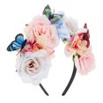 thumbnail image 4 of Tandada de la cabeza de mariposa Diadema de Halloween Decoración del cabello de la flor simulada Diadema de graduación, 4 of 5