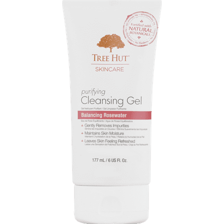 Tree Hut Purifying Cleansing Gel Balancing Rosewater, 6.0 Fl Oz