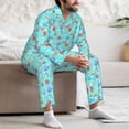 thumbnail image 7 of Balery Sea animals Pattern Pajama Sets for Men Long Sleeve 2 Piece Sleepwear Loungewear Sets Soft PJ's with Pockets Long Sleeve Comfy Pj Sets-XX-Large, 7 of 7