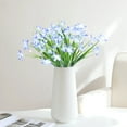 thumbnail image 4 of Artificial Blue Orchid Flowers, 7-Stem Fake Floral Arrangement, Plastic Simulation Plants, Home Table Centerpiece, No Maintenance Decor for Indoor Outdoor, 4 of 6