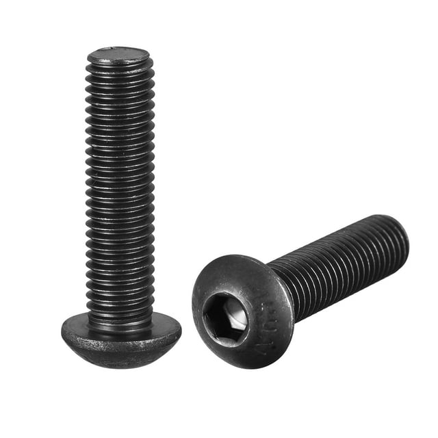 Unique Bargains M10x40mm Hex Socket Button Head Cap Bolts Screws Alloy Steel Black 10 Pack