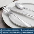 thumbnail image 3 of UniVerse 24 Piece Dinner Forks Set, Food-Grade Stainless Steel Silverware Forks, Cutlery Fork, Metal Fork for Home, Kitchen or Restaurant, Mirror Polished, Dishwasher Safe - 8 Inch, 3 of 10