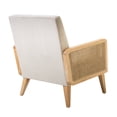 thumbnail image 4 of Delphine Chaise d'Appoint en Rotin Rembourrée Ensemble de 2 en Beige, 4 of 10
