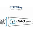 thumbnail image 4 of Heavy-Duty View 3 Ring Binder, 2 Inch One Touch EZD Rings, 540-Sheet Capacity, 2.8 Wide Spine, Customizable Clear Cover and 1 Green Binder (79683), 4 of 4