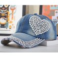 thumbnail image 2 of Mujeres amoroso corazón Bling Rhinestone deporte Jeans béisbol Golf gorra sombrero oso de fresa Electrónica, 2 of 5