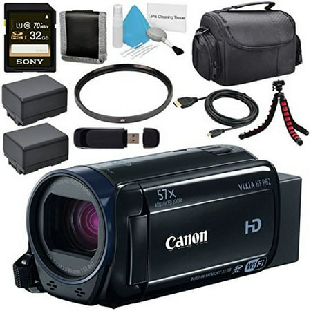 Canon 32GB VIXIA HF R62 Full HD Camcorder + BP-727 High Capacity Battery + Sony 32GB SDHC Card + Compact Camcorder Case + Flexible Tripod