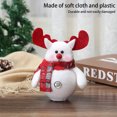 thumbnail image 3 of Advancent Muñeco de Navidad con iluminación, temática, adorno de Navidad, sala de estar, Bar, estantería con pilas, decoración, regalo para el Kits de decoración para fiestas Animal Advancent HA064870-03, 3 of 6