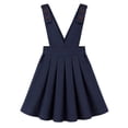 thumbnail image 2 of HILEELANG Girls School Uniform Jumper Dress, Adjustable Strap Pinafore Dress with Pockets for Little Big Girls 4-13Y Navy, 2 of 6