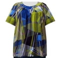 thumbnail image 1 of A Personal Touch Women's Plus Size V-Neck Pullover Top Royal Chartreuse -3X, 1 of 2