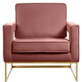 thumbnail image 3 of Home Square 2 Piece Upholstered Velvet Accent Chair Set for Living Room Waiting Room, in Noah Pink, 3 of 4