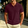 thumbnail image 2 of SEROYE Men's Knit Golf Polos Shirts Solid Short Sleeve Pullover Casual Turndown Collar Lightweight Breathable Tops (S, Wine), 2 of 3