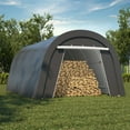 thumbnail image 6 of May in Color 10'x15’Metal Heavy Duty Portable Outdoor Garage Carport with 2 Roll-up Door, Waterproof Car Tent for Vehicles and Storage, 6 of 7