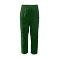 thumbnail image 5 of Bainana Women'S Regular Fit Straight Leg Pants Solid Color Elastic Waist Trousers With Pockets Ladies Party Play Palazzo Pants Green1 Size Xl, 5 of 6