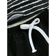 thumbnail image 4 of Faithtur 2Pcs Baby Boy Summer Outfits, Sleeveless Striped Tank Tops + Rolled Cuff Shorts Set, 4 of 7