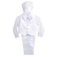 thumbnail image 2 of Lito Angels Baby Boy Christening Baptism Outfit Formal Suit with Bonnet 5-Piece Set Size 9-12 Months Style D, 2 of 3
