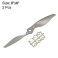 thumbnail image 2 of Hélices RC CW 8x6 Pulgadas 2-Palas para Avión Nylon Gris 2Pcs con Anillos Adaptadores, 2 of 4