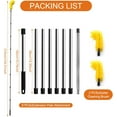 thumbnail image 4 of Gutter Cleaning Tools, 10.5 feet Long Gutter Cleaning Tools with 8 Stainless Steel Tubes and 2 Brushes, Gutter Cleaner Ability for Roof Leaves and Debris-Green, 4 of 4