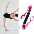 thumbnail image 2 of Correa de , correa de estiramiento de , ejercicio de flexibilidad, multifuncional, profesional, elástica, ajustable, cinturón de estiramiento Rosa roja, 2 of 2