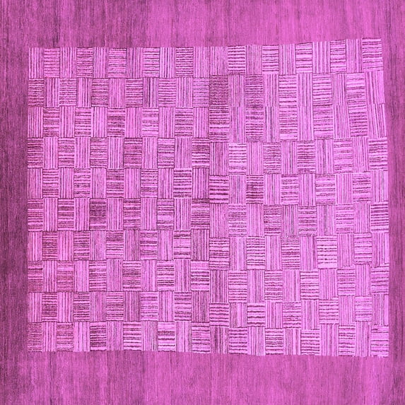 Ahgly Company Indoor Square Abstract Purple Modern Area Rugs, 5' Square