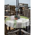 thumbnail image 2 of Outdoor Tablecloth with Umbrella Hole Zipper Sage Green Round Tablecloth 54" Waterproof Outside Table Cloth Modern Geometric Grey Oil Painting Abstract Patio Table Cover Tablecloths for Picnic Party, 2 of 8