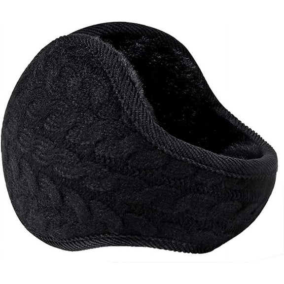 Womens Winter Earmuffs Unisex Warm Knit Ear Warmers Foldable Ear Muff