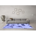 thumbnail image 3 of Ahgly Company Machine Washable Indoor Round Abstract Blue Modern Area Rugs, 7' Round, 3 of 4