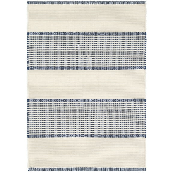 Dash & Albert La Mirada Handwoven Cotton Rug, 8' x 10', Navy
