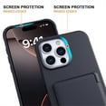 thumbnail image 3 of TECH CIRCLE for iPhone 16 Pro (2024 Release) 6.3" Rugged Plastic Case with Built-in Card Holder Slot (Up to 5 Cards), Built-in Makeup Mirror, Lightweight Shockproof Wallet Phone Cover, Black, 3 of 7