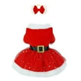 thumbnail image 1 of PENGXIANG Vêtements de Noël pour Animaux Robe de Noël Père Noël avec un Chouchou Jupe Rouge, 1 of 1