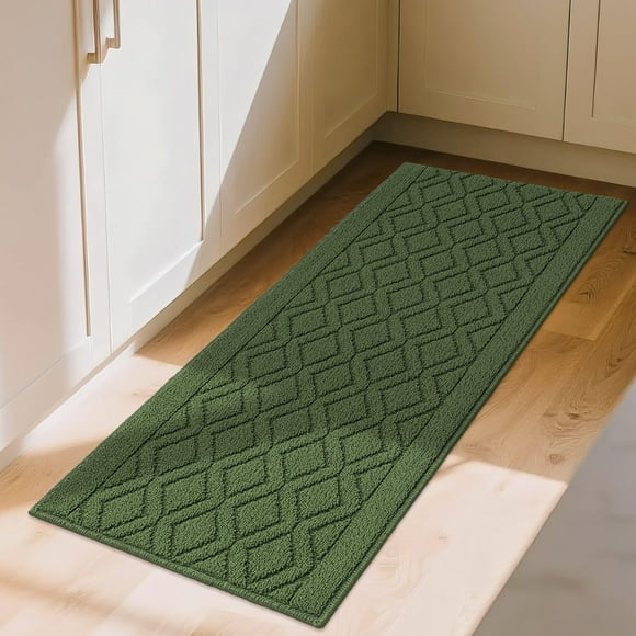 Alfombras de cocina COSY HOMEER, 50 x 120 cm, antideslizantes, color verde