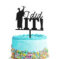 thumbnail image 1 of Event Party Decor Personalized Cake Topper Custom Congrats Graduation Hat Student Class Of 2022 Double Sided Glitter Card Baby, 1 of 4